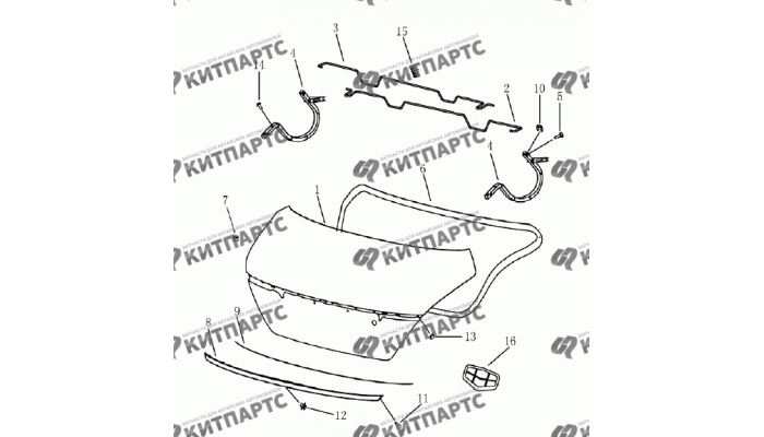 Крышка багажника (седан) Geely